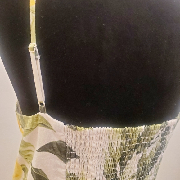 H&M Yellow and Green Lemon-Print Midi Dress - Picture 5 of 5